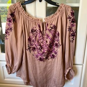 Beautiful silk blouse,”White House black market”